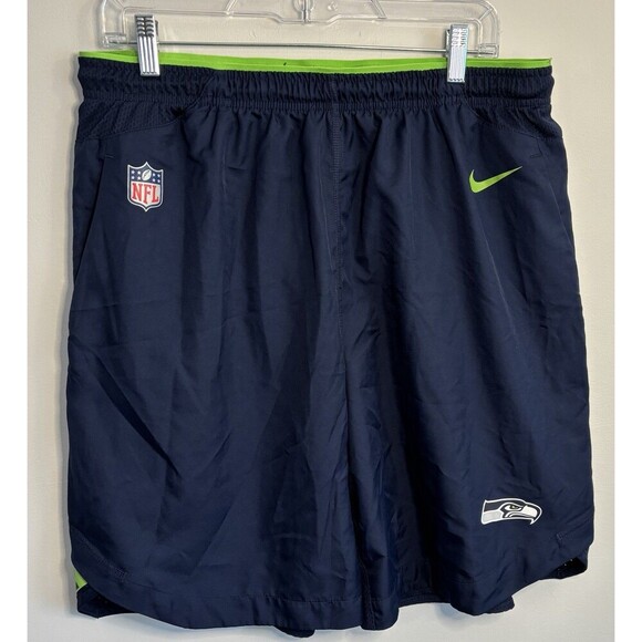 NIKE Seattle Seahawks Vapor Sideline On Field Shorts XL 9" DriFit Athletic Gym - Picture 1 of 13
